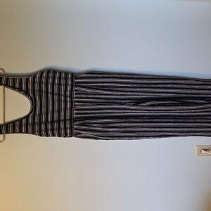 Striped Black and White Jumpsuit. Size Large.